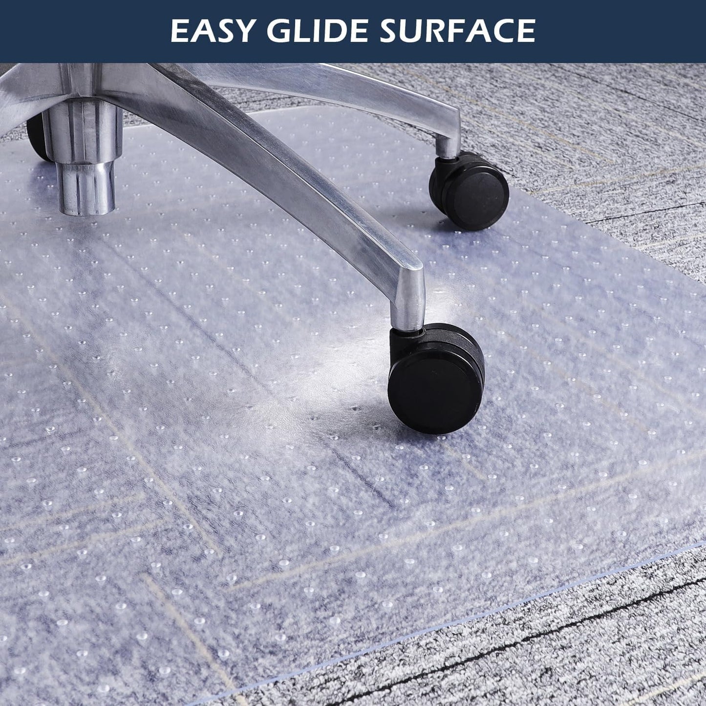 Chair Mat for Carpet, SALLOUS 46" x 60" Office Chair Mat for Carpeted Floors, Heavy Duty Vinyl