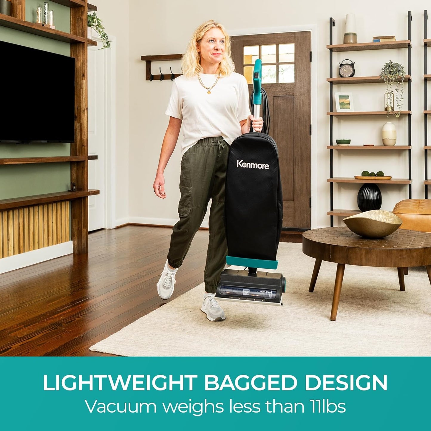 Kenmore BU1001 B200 Series Commercial Vacuum Cleaner Lightweight 14L Capacity Bagged Upright Vac