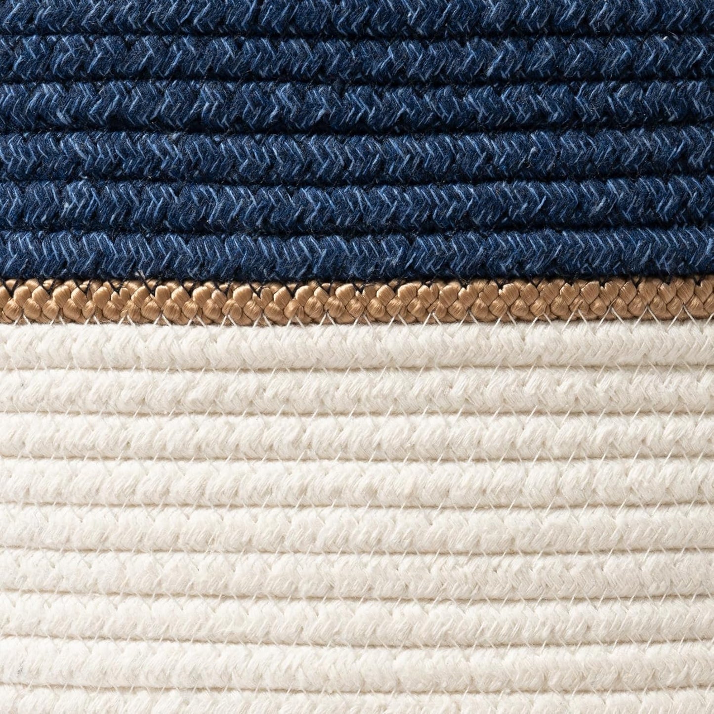 LA JOLIE MUSE Woven Basket Rope Storage Baskets - Large Cotton Organizer, Basket for Baby Blanket