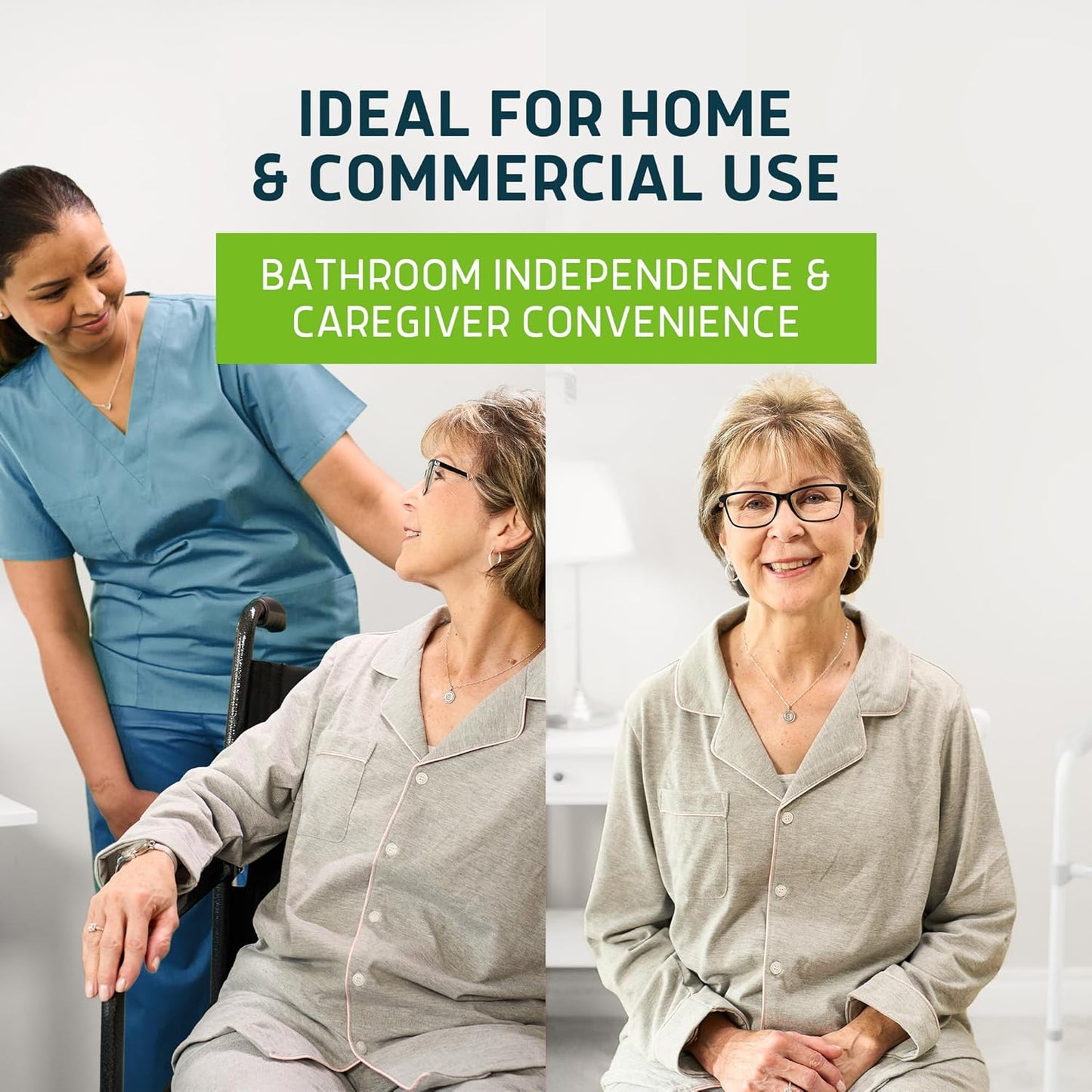 Lunderg Commode Liners with Absorbent Pads - Aloe Scent Medical Grade 150 Count Universal Fit