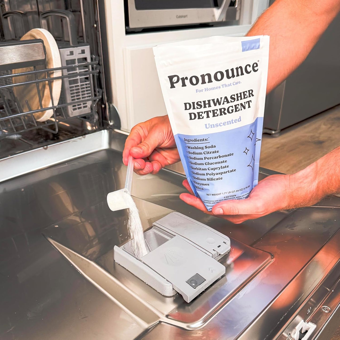 Pronounce Dishwasher Detergent - Cleaner Ingredients, Fragrance Free - Ultra Concentrated Dish