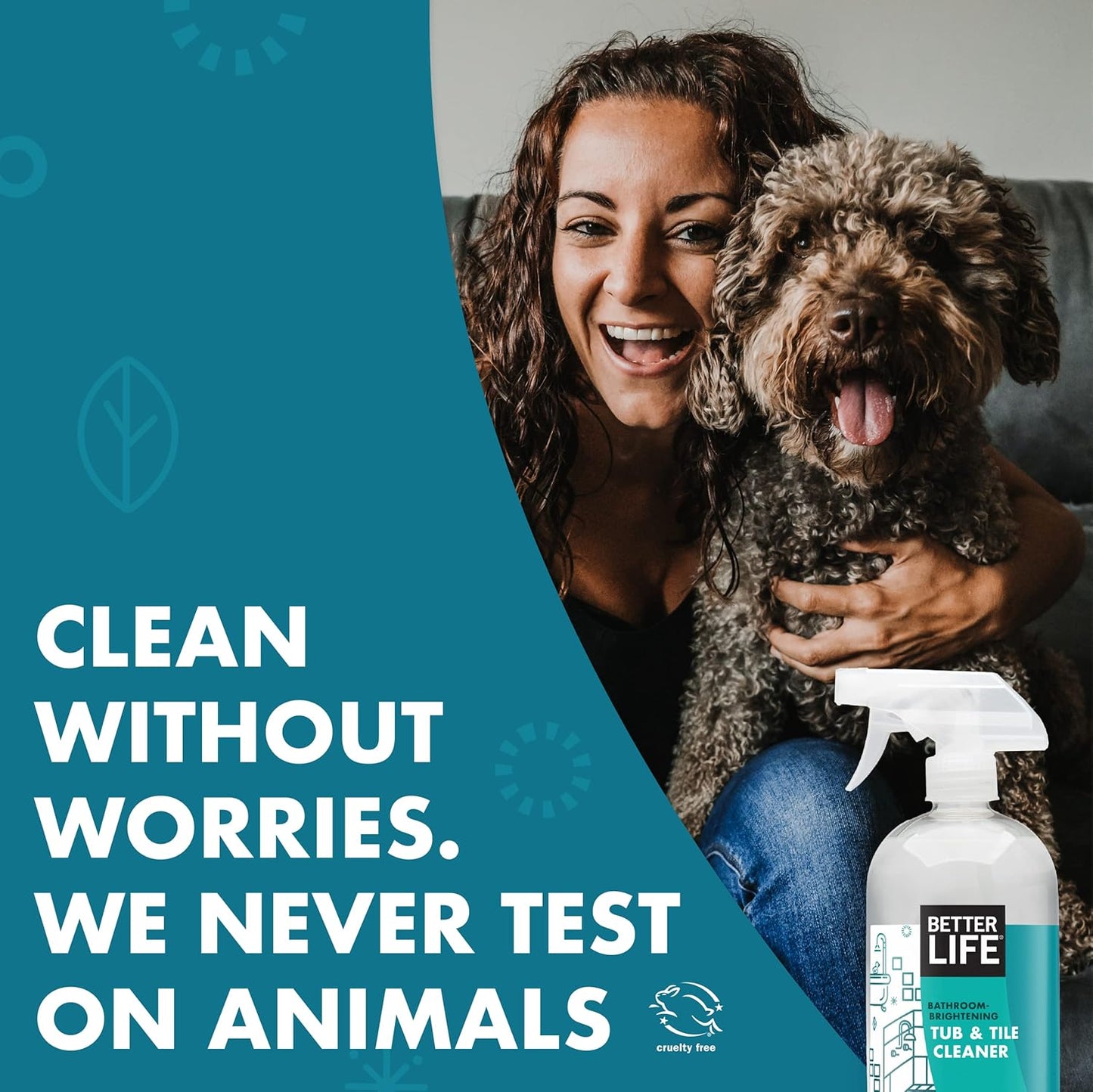 BETTER LIFE Bathroom Cleaner - Tea Tree Bathtub & Shower Cleaner Spray for Glass and Tile - Foaming