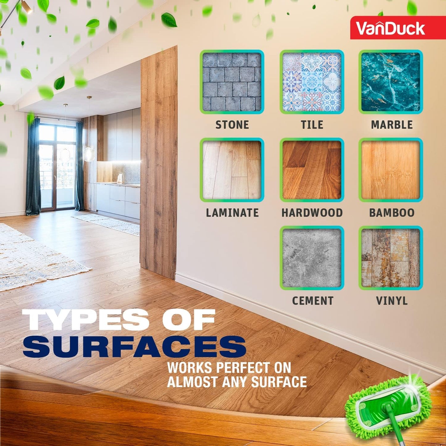 VanDuck Dust Mop Refill Compatible with Swiffer Sweeper (6 Pack) - Microfiber Pet Heavy Duty Dry