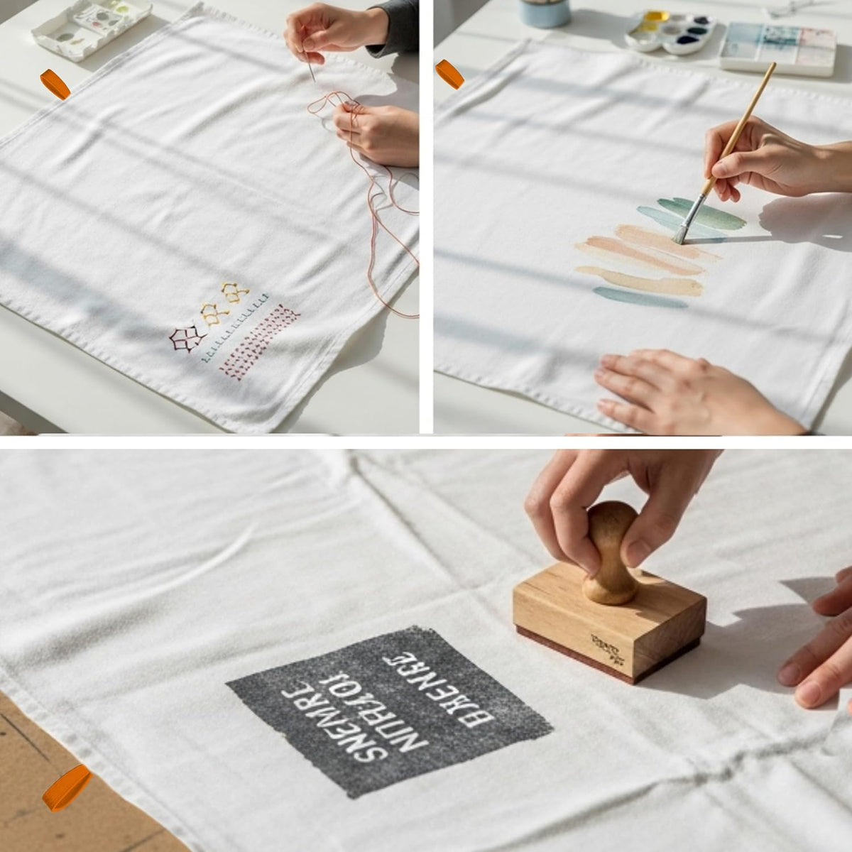 7-Pack Flat Flour Sack Towels – 100% Cotton Kitchen Dish & Tea Towels for Crafting, Embroidery
