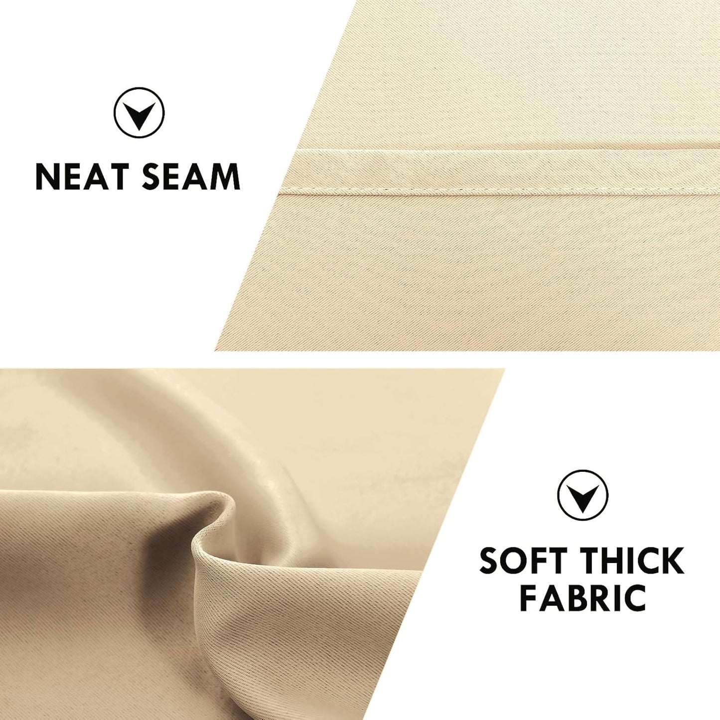 DWCN Blackout Curtains Room Darkening Thermal Insulated Bedroom Curtains Window Curtain Panels, 42