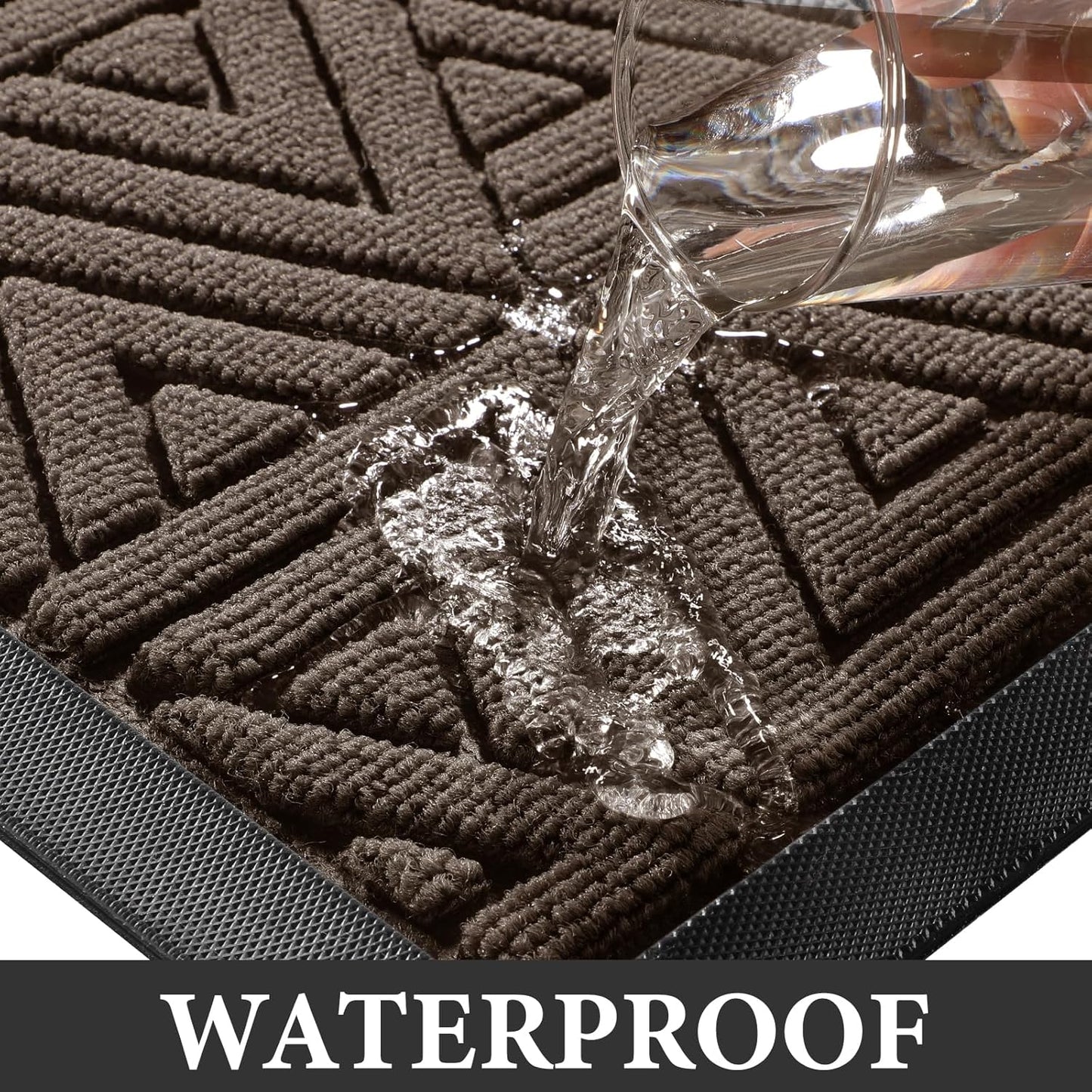 Yimobra Large Door Mat 36x24, All-Weather Waterproof Non-Slip Welcome Matt Outdoor, Heavy Duty Non