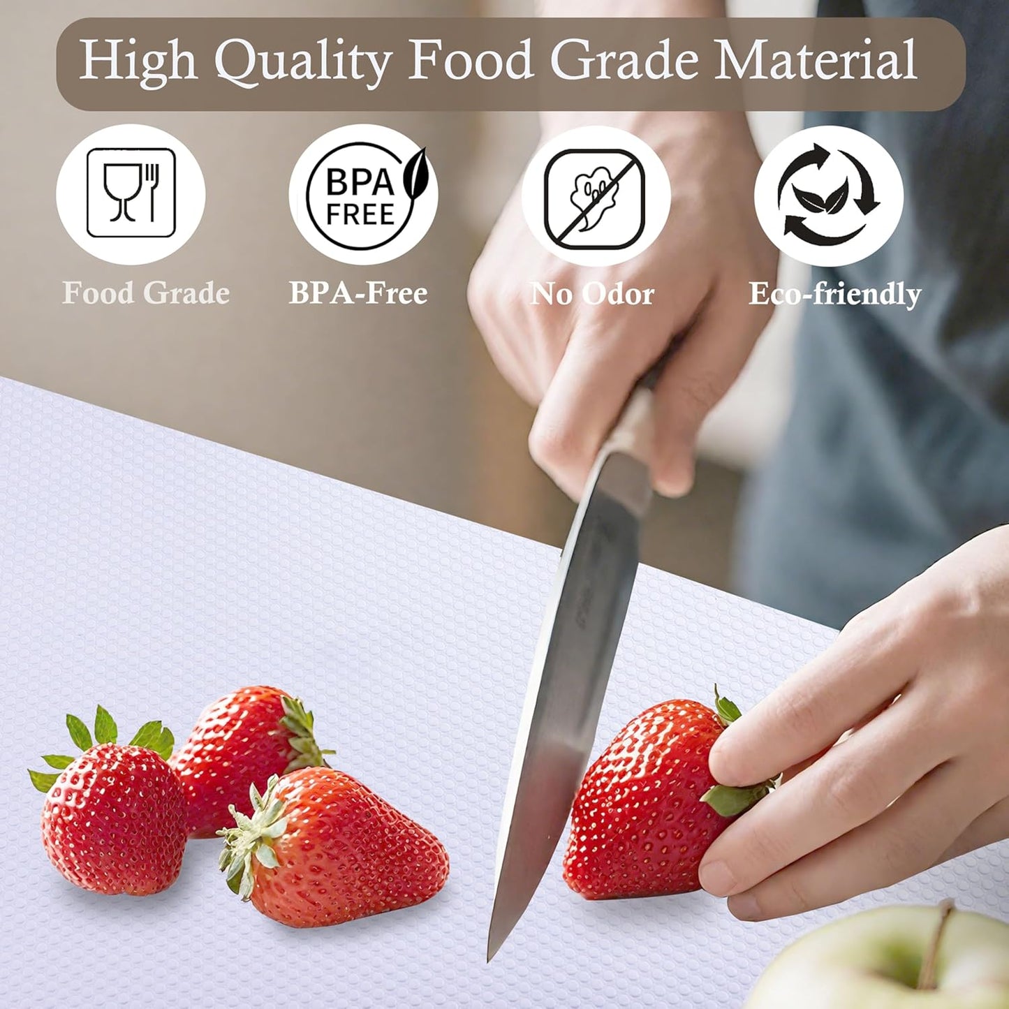 Cabinet Shelf Liners 15 Inch Wide X 20 Ft Kitchen Drawer Liner Non-Adhesive Pantry Cupboard Liner