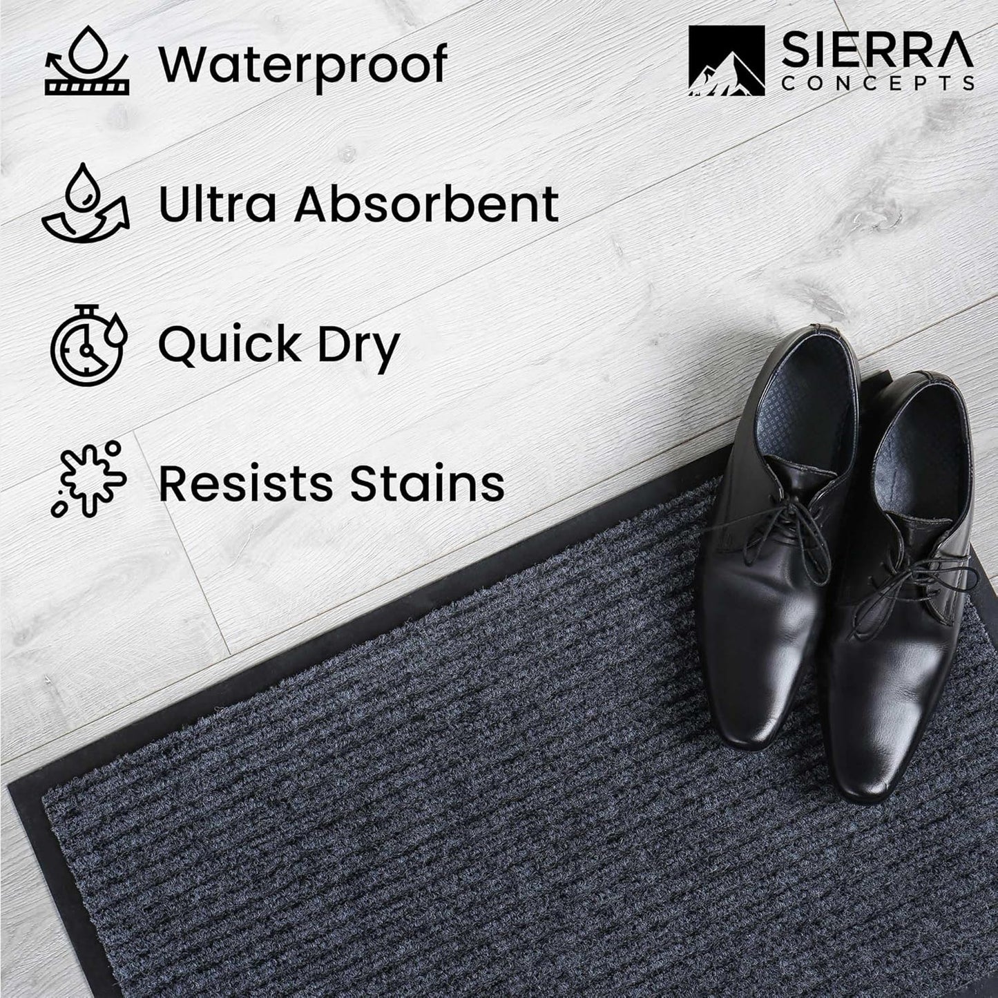 Sierra Concepts Front Door Mat X-Large Welcome Floor Mats - Entryway Indoor Outdoor Entrance