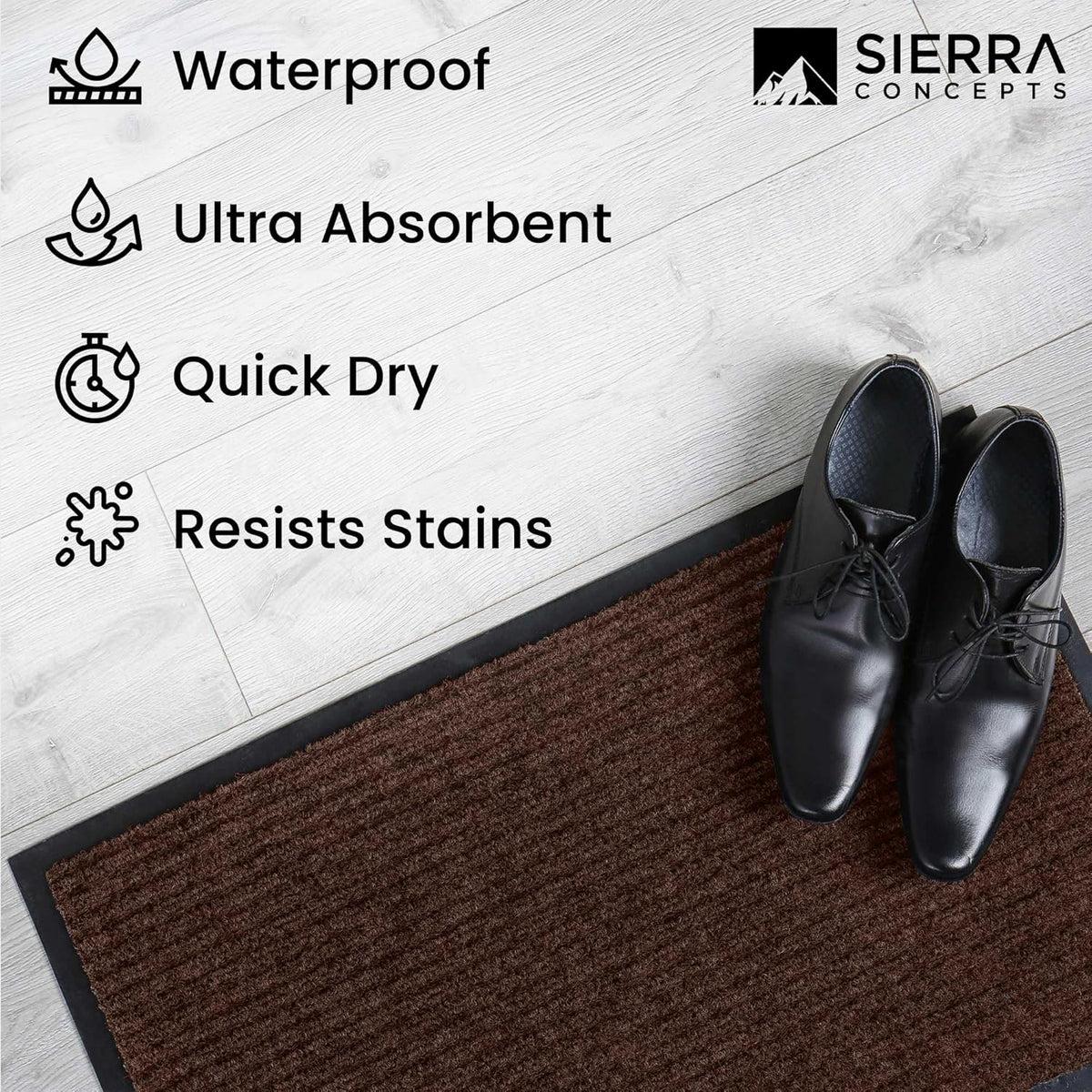 Sierra Concepts Front Door Mat Welcome Floor Mats - Entryway Indoor Outdoor Entrance Doormat