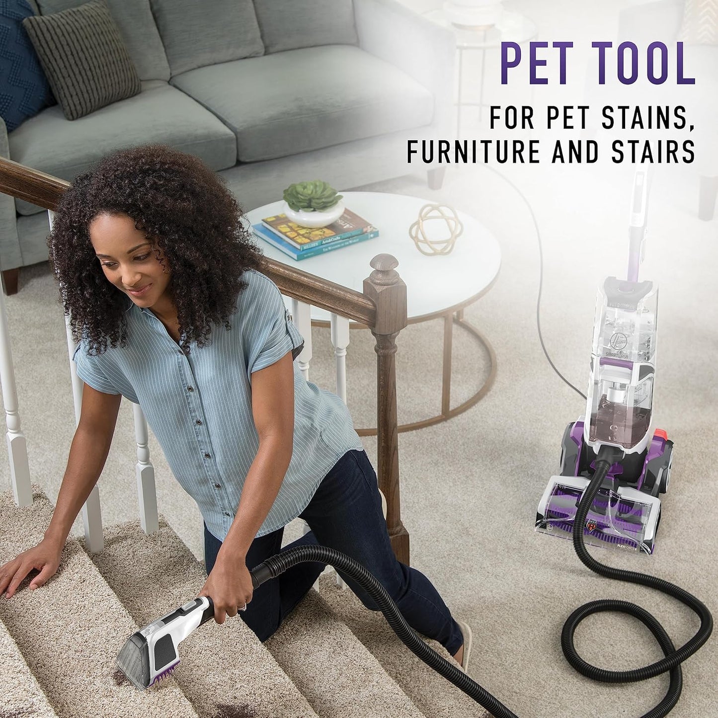 Hoover SmartWash Pet Automatic Carpet Cleaner Machine with Spot Chaser Wand and Storage Mat, Deep