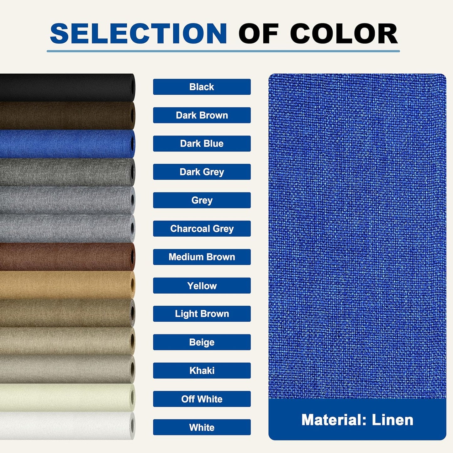 KING MOUNTAIN Linen Repair Patches, Self-Adhesive Fabric Patches, 4 X 63 inch Extra Size, Multi