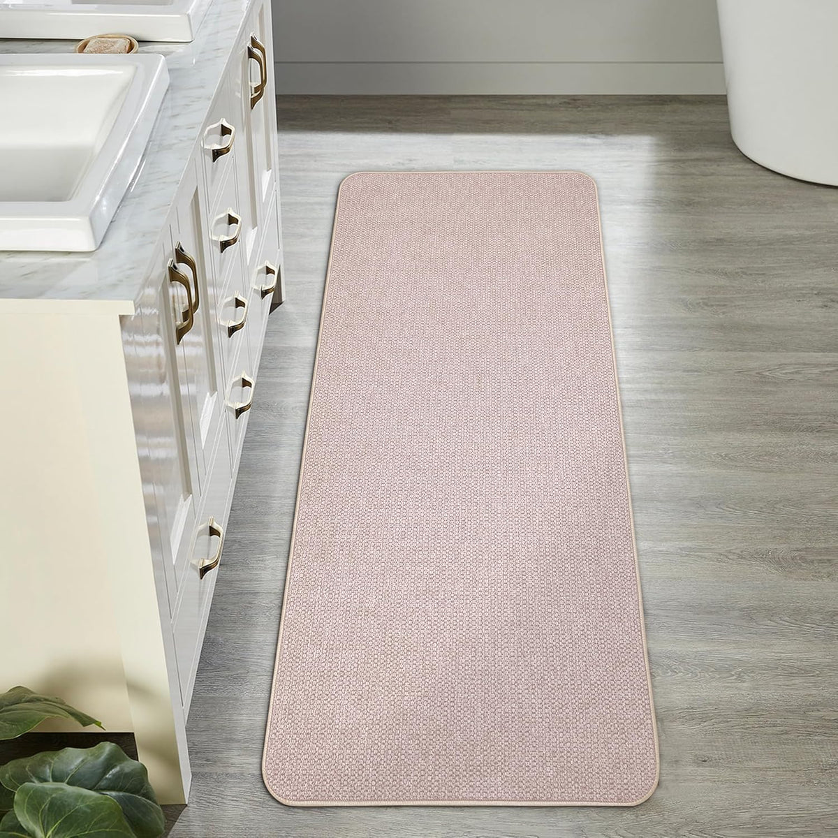 Bath Mat,Ultra Thin Bathroom Runner Rugs,Large Bath Mats for Bathroom,Quick Dry,Non-Slip,Machine