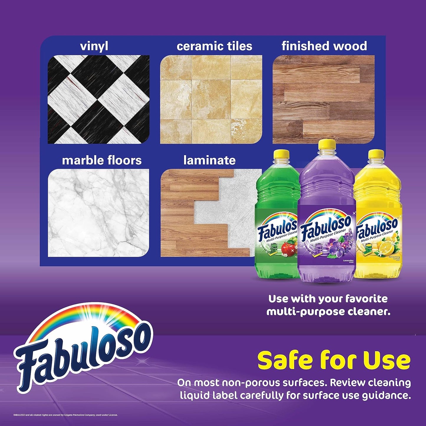 Fabuloso Microfiber Cleaning Cloths, Rainbow - Lint-Free, Scratch-Free Cleaning Cloths for Surfaces