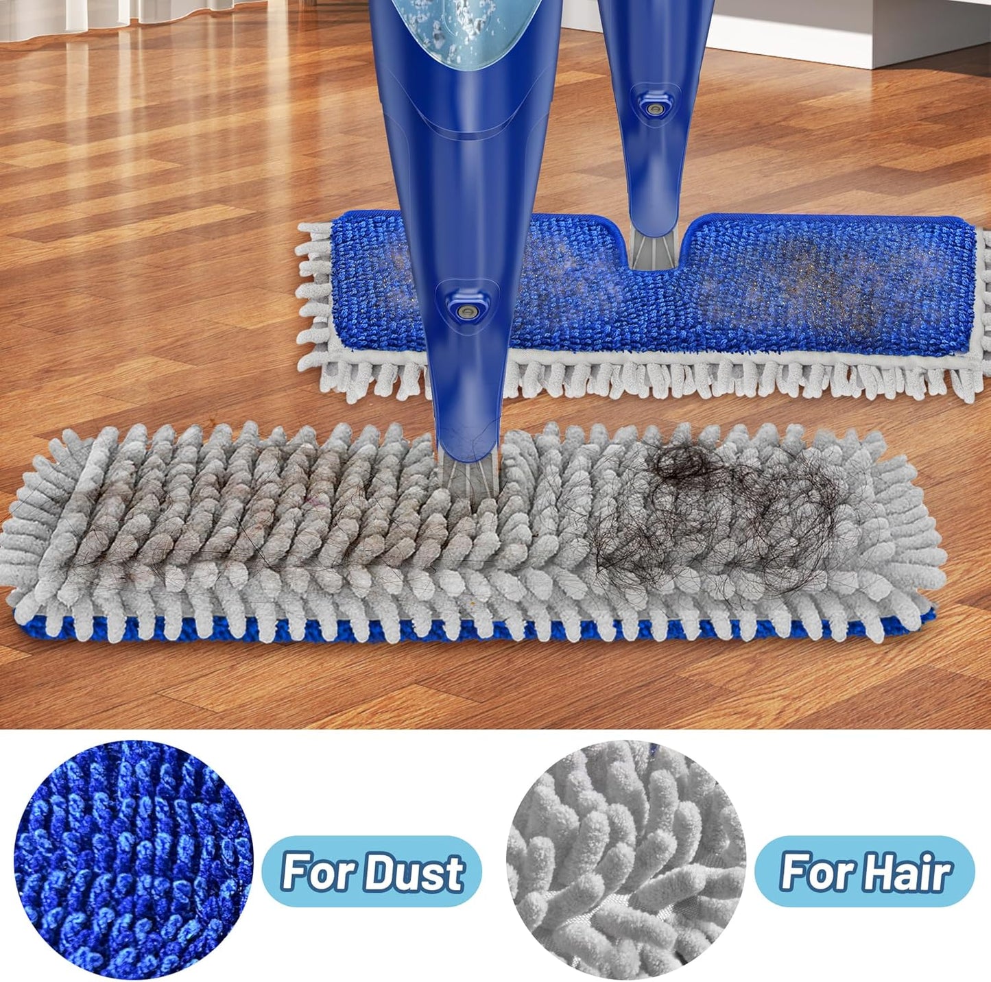 Papclean Spray Mops for Floor Cleaning: Double Sided Dust Mop for Hardwood Wood Tile Floor with