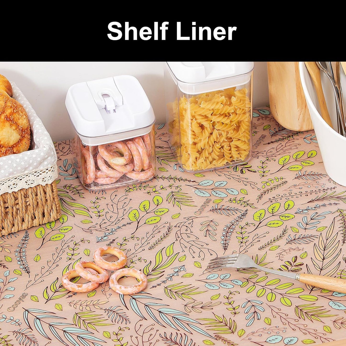 Cooyes Shelf Liners for Kitchen Cabinets, Refrigerator Liners Waterproof & Oil-Proof Kitchen
