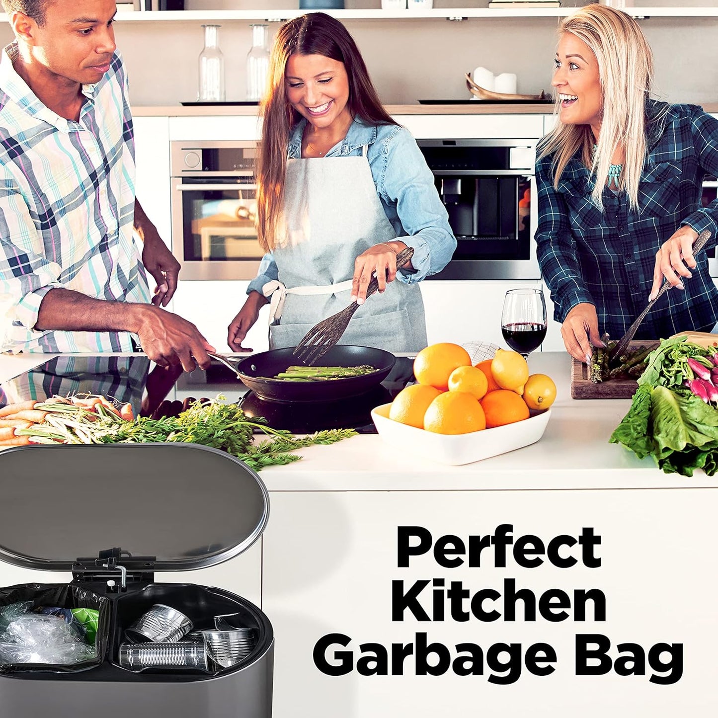 30-33 Gallon Clear Trash Bags Heavy Duty (250 COUNT) - Clear Recycling Garbage Bags 30+ Gallon, 32