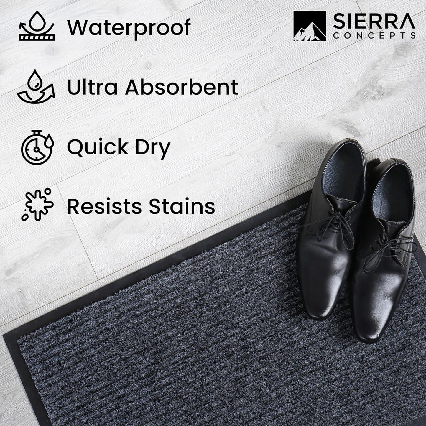 Sierra Concepts Front Door Mat Welcome Floor Mats - Entryway Indoor Outdoor Entrance Doormat