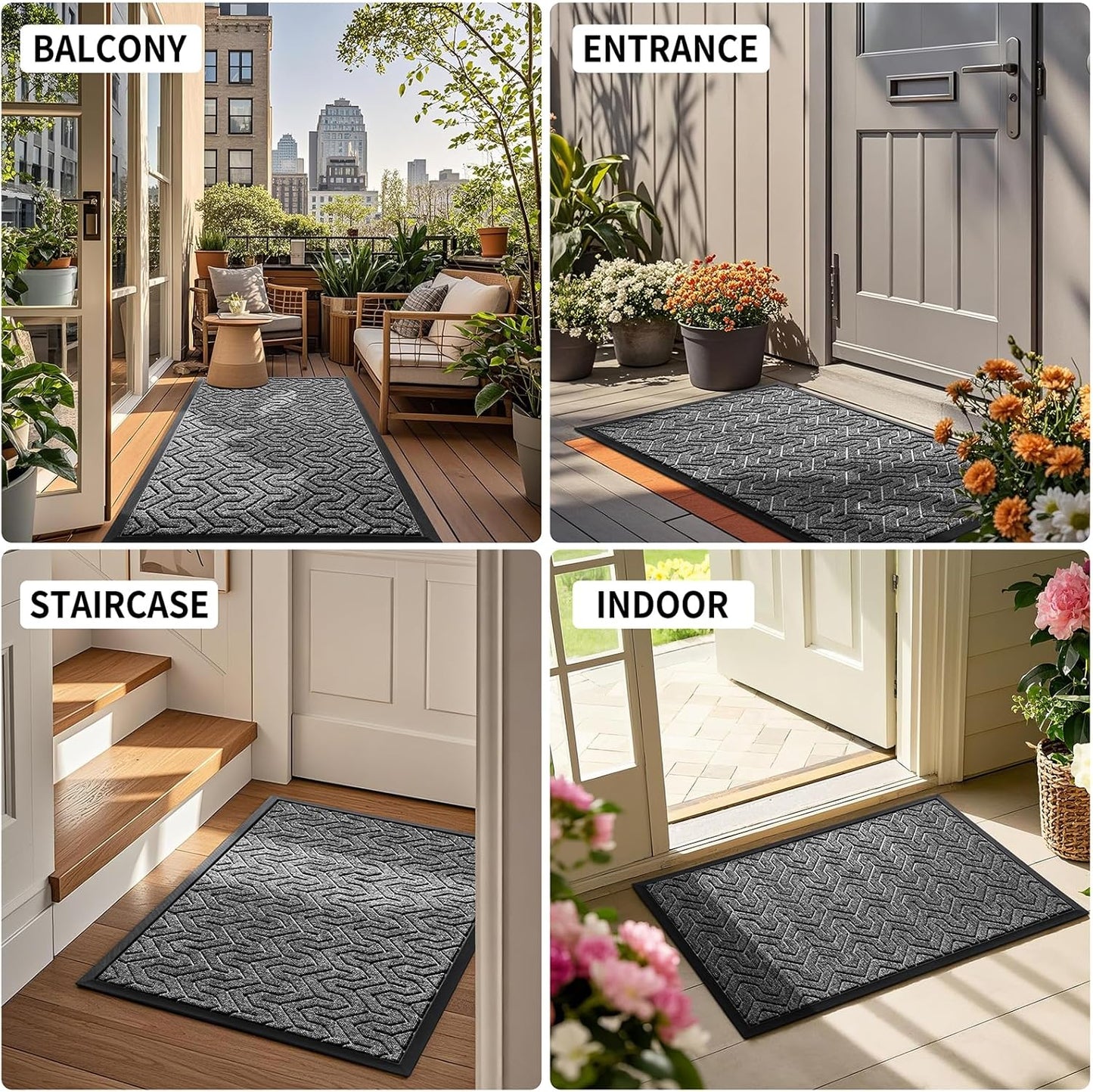 Yimobra Large Door Mat Outside Entrance 47x32, Waterproof Heavy Duty Outdoor Mats for Front Door