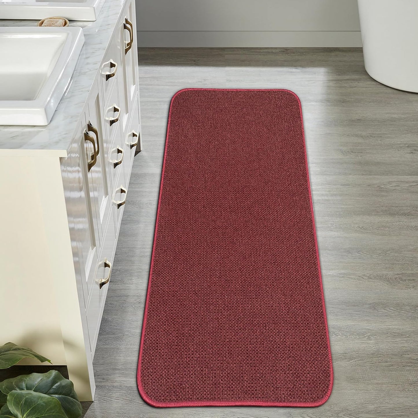 Bath Mat,Ultra Thin Bathroom Runner Rugs,Large Bath Mats for Bathroom,Quick Dry,Non-Slip,Machine