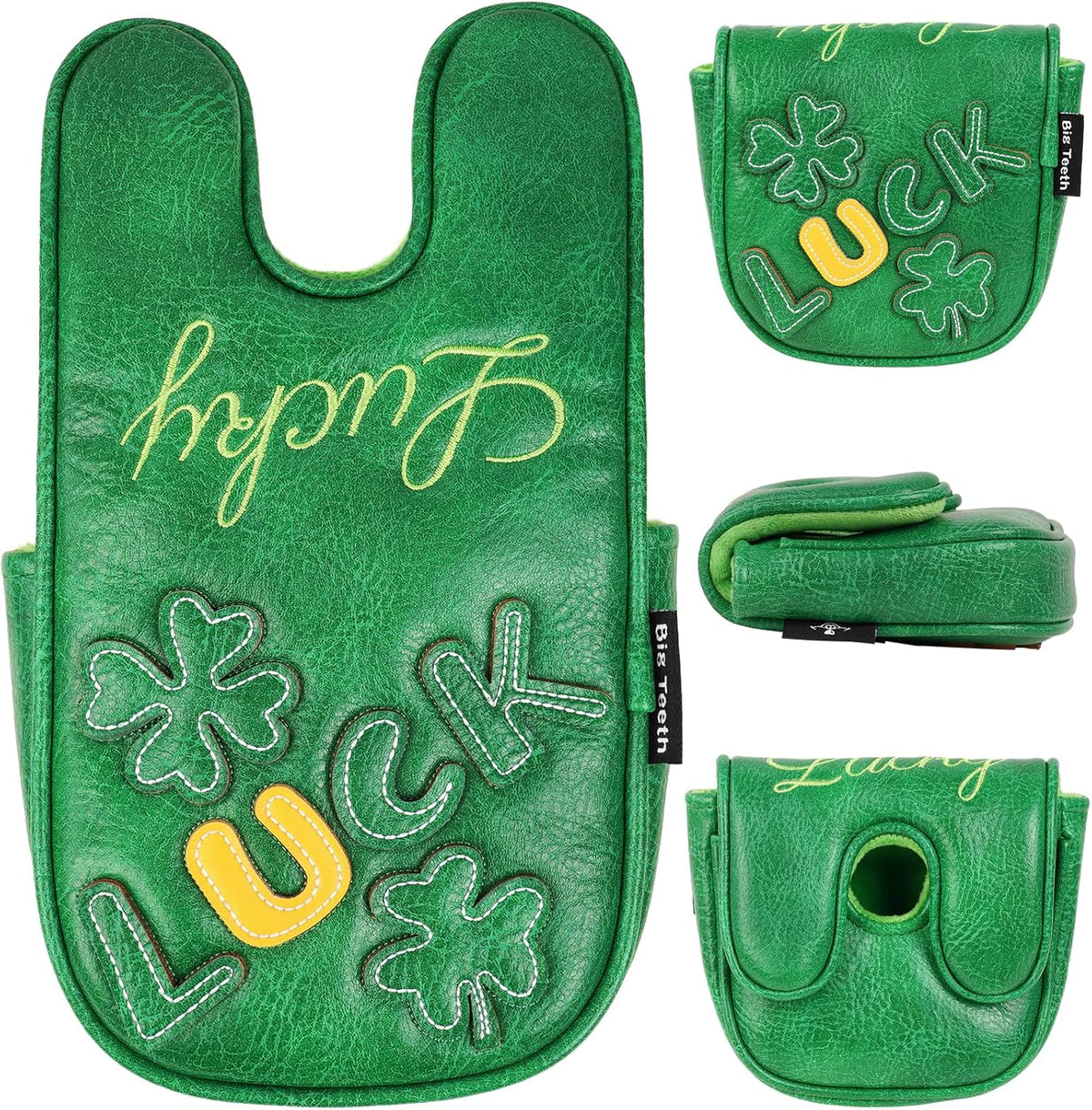 Golf Headcovers Golf Club Head Covers Four Leaf Clover Good Luck Charm - Clover Style Premium