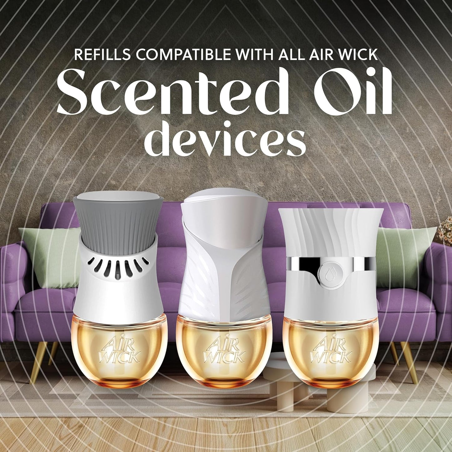 Air Wick Plug In Vibrant Scented Oil, Campfire + Winter Woods, Air Fresheners for Home Long