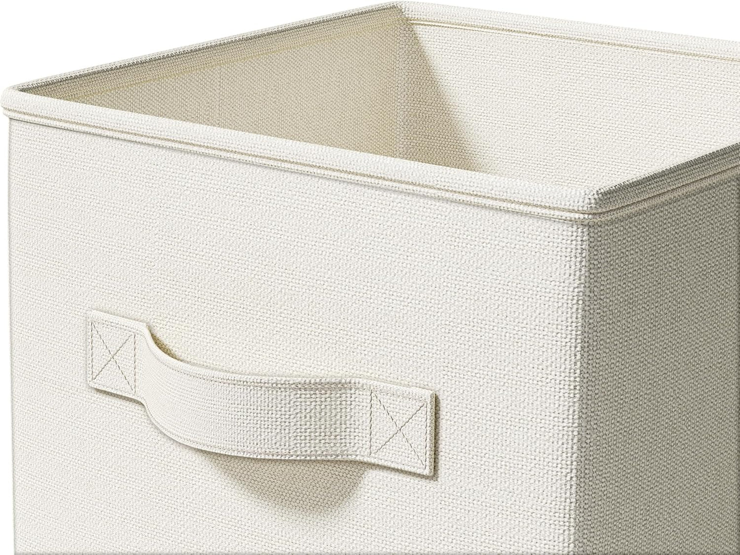 4 Pack Foldable Fabric Closet Storage Bins, 11Inch Organizer Cubes with Handles, Linen Storage