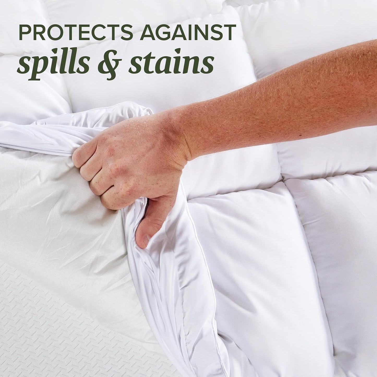 Beckham Hotel Collection King Size Mattress Pad (Extra Padded) & Protector Hybrid - Quilted Pillow