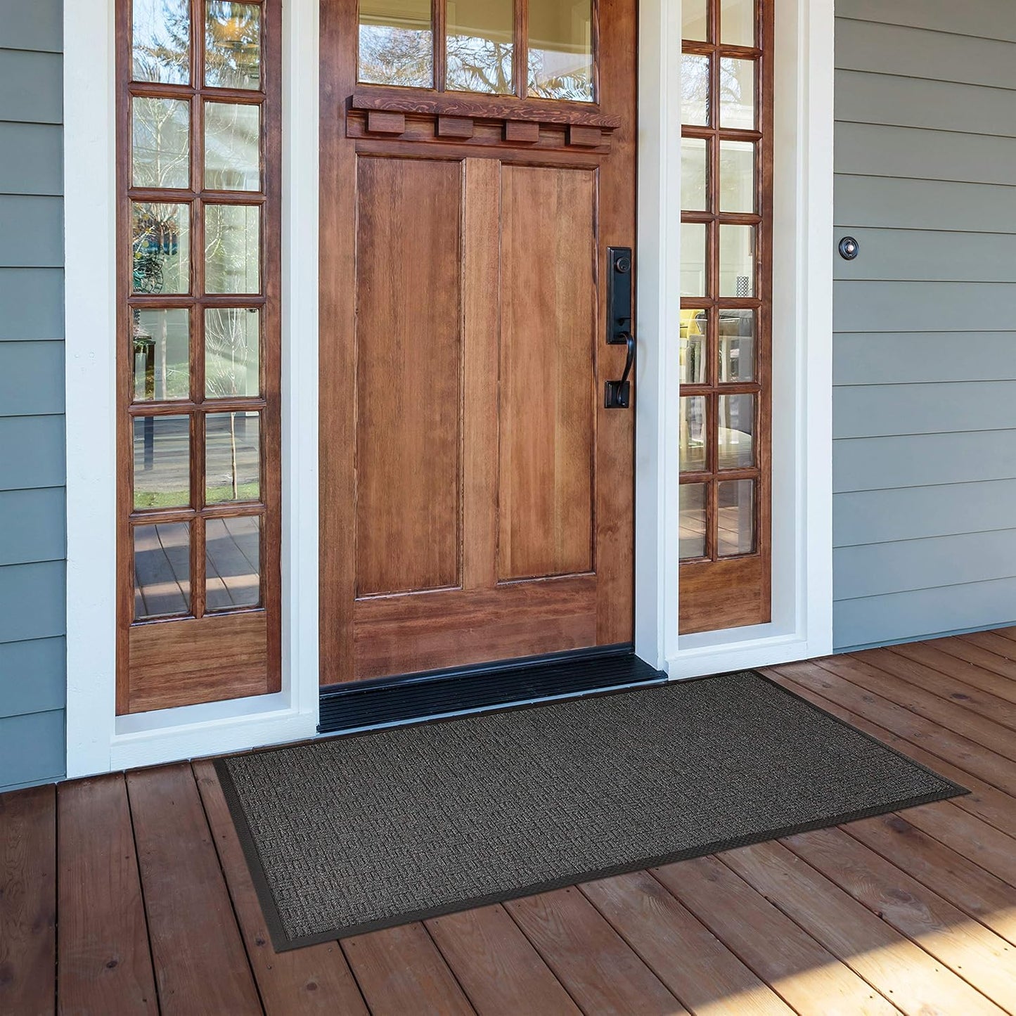 Kempf Water Retainer Entrance Mat, Indoor Outdoor Rubber Rug, Moisture Trapping, Absorbent Mat (4'