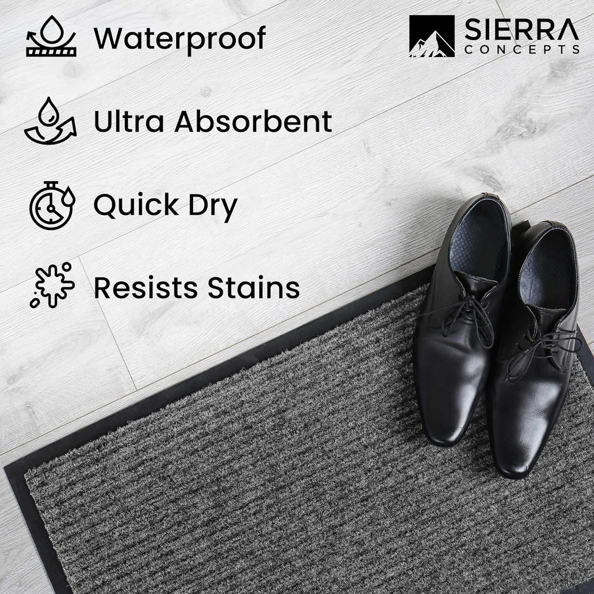 Sierra Concepts Front Door Mat X-Large Welcome Floor Mats - Entryway Indoor Outdoor Entrance