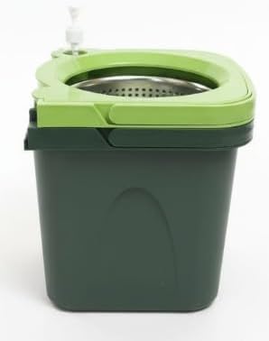 Thunder Mop Spin System - 2 Compact Stackable 6L Buckets, Microfiber Head, Stainless Steel Wringer