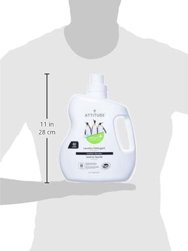 ATTITUDE Liquid Laundry Detergent, EWG Verified, HE Compatible, Plant-Based & Vegan, Natural
