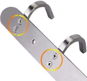 Towel Hook Rack Brushed Nickel 17-Inch Coat Hook Rail Wall Mounted with 7 Hooks, Durable Wall