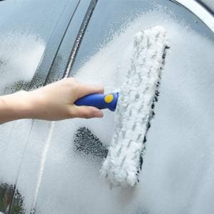 ITTAHO Window Washing Kit with Extension Pole, 10" Squeegee & 11" Microfiber Scrubber Combi with
