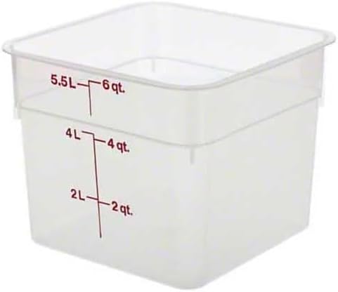 Cambro Food Storage Container - Classic Series Square - 6 QT (Quart) - Commercial Grade for Food