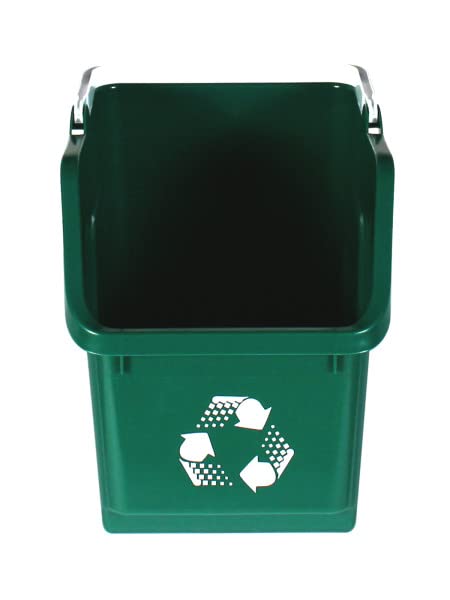 6 Gallon Stackable Recycling Bins for Homes, Garages, Offices Made of 100% Recycled Plastic