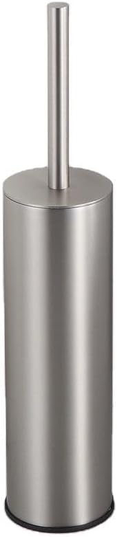 Toilet Brush and Holder Set Brushed Nickel Stainless Steel, 304 Heavy Duty Round Toilet Brush Set