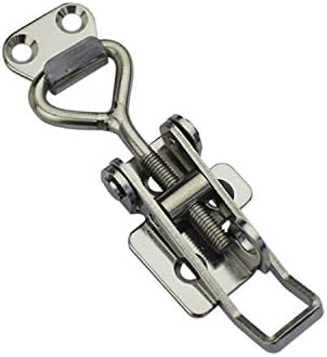 Adjustable Latch Buckle Cabinet Boxes Lever Handle Toggle Catch Latch Lock,Silver,Adjustable
