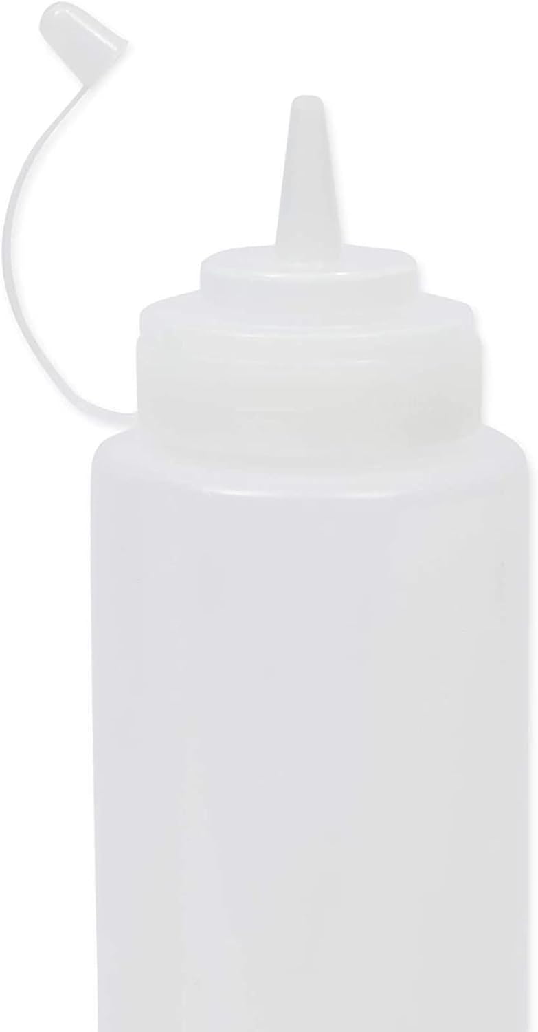 Juvale Condiment Squeeze Bottles for Sauces & Dressings - 29 Oz Clear Plastic 6-Pack - Leak-Proof