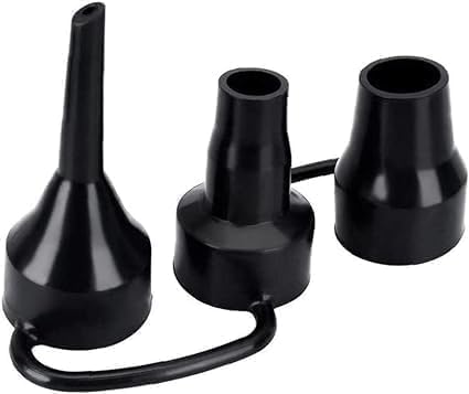3 Sizes Black Air Pump Replacement Nozzles, Inflatable Pump Nozzles Head, Plastic Pump,Air Pump
