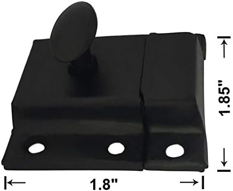 QCAA Oval Turn Cabinet Latch, for Cupboard & Other Furniture, Small, Matte Black, 1 Pack, Made in