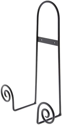 Bard's Black Wrought Iron Wall Mountable Tray or Platter Hanger, 16.25" H x 11.75" W x 4.5" D (For