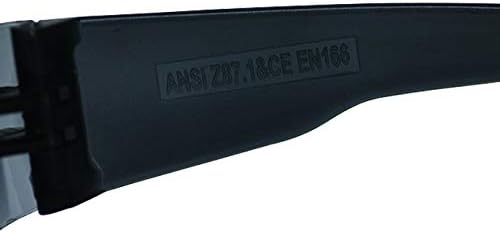 BISON LIFE Safety Glasses - Scratch Resistant Wrap Around Eyewear, Polycarbonate ANSI Z87.1 Impact