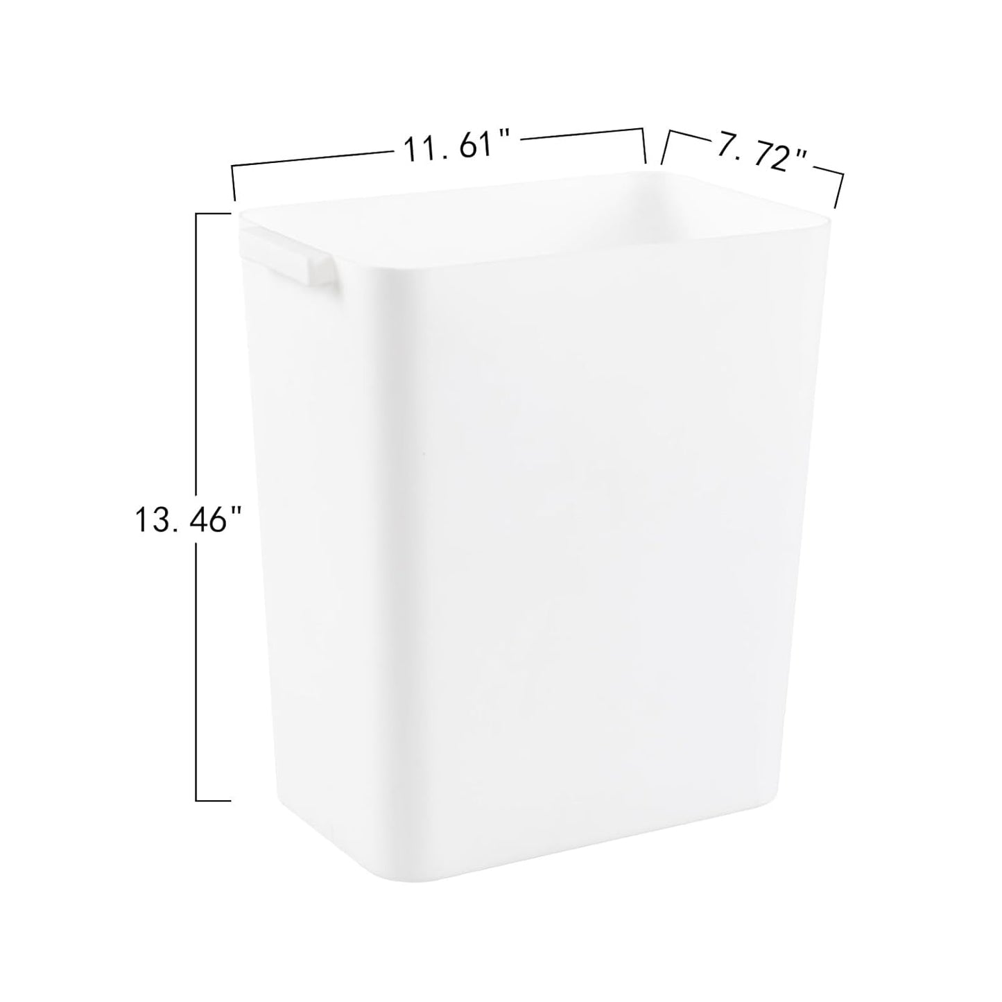 4.5 Gallon Plastic Wastebasket, Set of 3 Durable Open Top Garbage Can, Slim Trash Container Bin