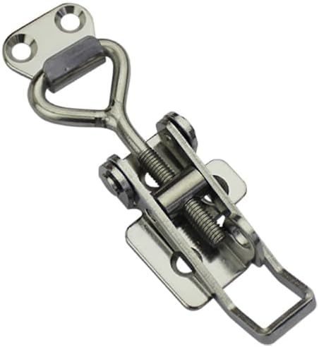 Adjustable Latch Buckle Cabinet Boxes Lever Handle Toggle Catch Latch Lock,Silver,Adjustable Range