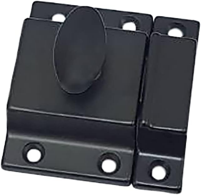 QCAA Traditional Large Oval Turn Cabinet Latch, Solid Brass, 2", for Cupboard & Other Furniture