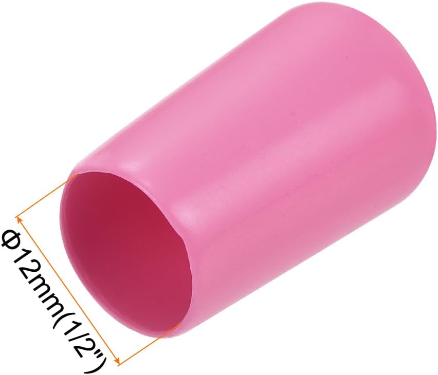 uxcell 20pcs Rubber End Caps 12mm(1/2 inch) ID Vinyl PVC Round Tube Bolt Cap Cover Screw Thread