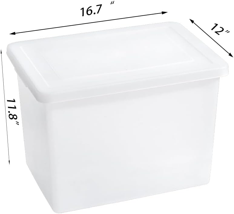 27 Quart Stackable Plastic Storage Bins with Lids,Container to Organize Shoes and Crafts on Closet
