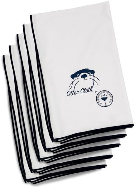 Trendy Bartender Toast to Perfection Microfiber Glass Polishing Lint-Free Cloth for Spotless Shine