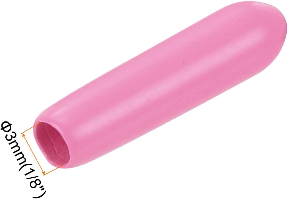uxcell 20pcs Rubber End Caps 3mm(1/8 inch) ID Vinyl PVC Round Tube Bolt Cap Cover Screw Thread