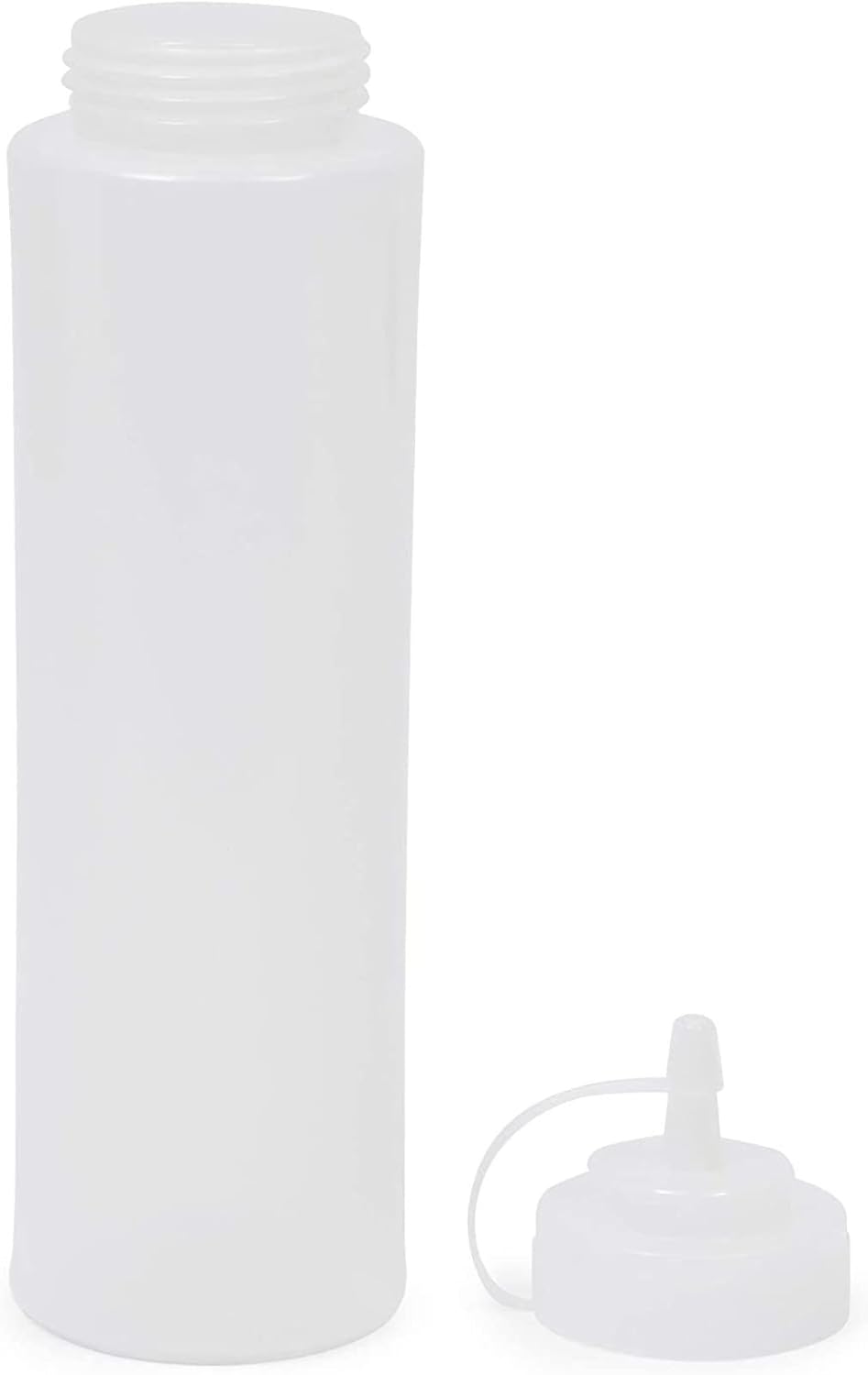 Juvale Condiment Squeeze Bottles for Sauces & Dressings - 29 Oz Clear Plastic 6-Pack - Leak-Proof